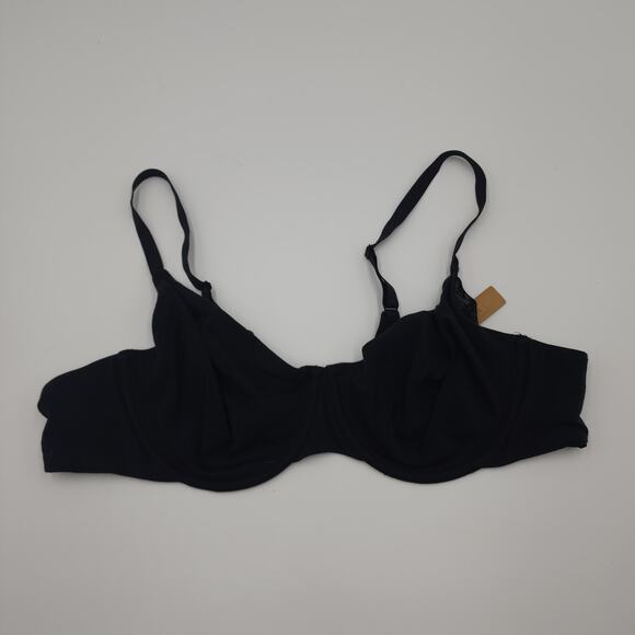 Skims Cotton Jersey Underwire Bra in Soot Size 44C - Picture 1 of 8